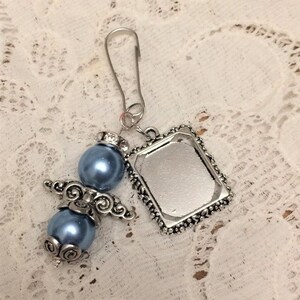 Handmade Guardian Angel & Photo Memorial Charm or Keepsake, Angel Photo Wedding Bouquet Charm Pet Memorial Angel Photo Charm Decor Hanger