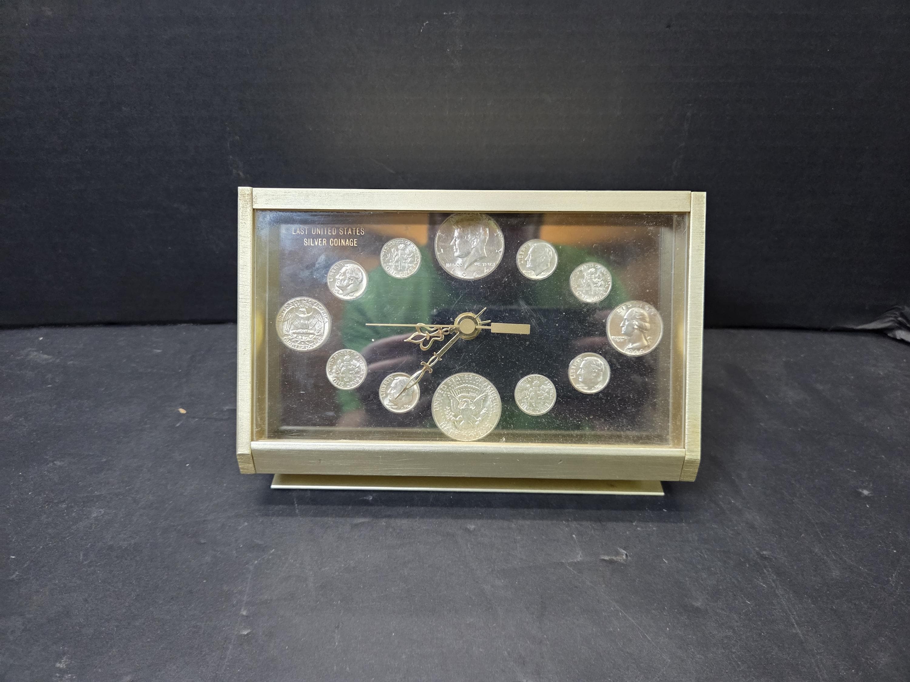 RARE Marion Kay Numismatic Coin Clock Ambassador Model 66 W/ 1964