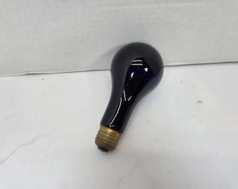 Bombilla incandescente antigua GE Mazda Edison azul cobalto 100w 120v funciona