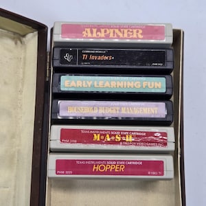 Lot of 6 Texas Instruments TI home computer game/software cartridges