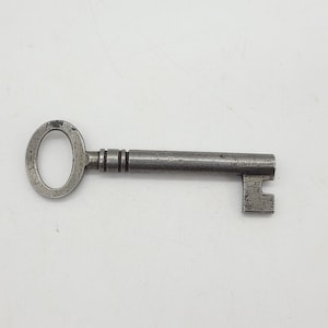 Antique barrel key furniture or cabinet key 1800s Long  3&quot; Long