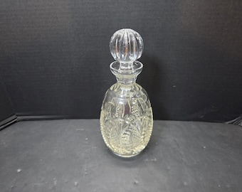Rara caraffa per liquori Waterford a forma di cavalluccio marino con tappo.