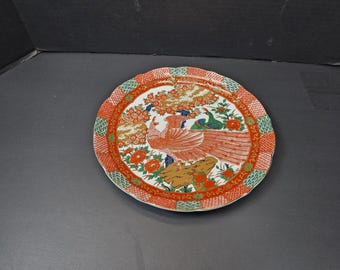 ヴィンテージの日本製陶器の花瓶またはジンジャージャー（蓋なし）。馬
