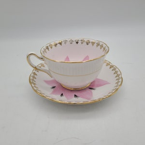 phoenix Bone china pink flower Tea cup and saucer
