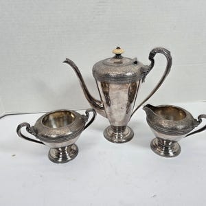 Silver Plate Tea Set Wilcox - Etsy