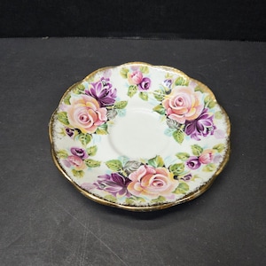 RARE Royal Albert  Summer bounty series Amethyst Saucer only
