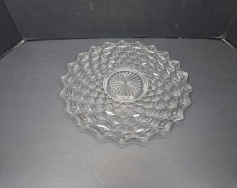 American Fostoria Klarglas 12 "Hackplatte Servierplatte / Tablett