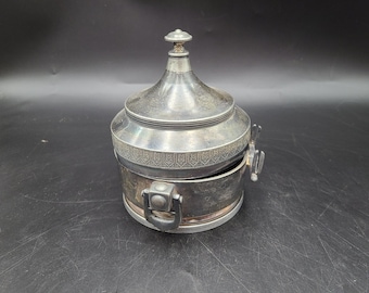 Antique Silverplated Reed & Barton covered serving dish/butter dish