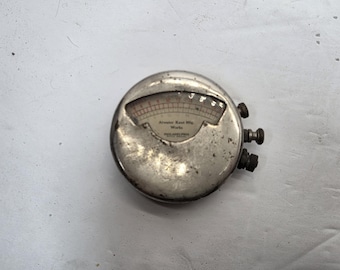 RARO medidor de voltímetros y amperios de bolsillo Atwater Kent mfg works