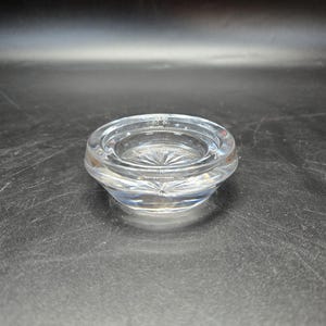 small waterford crystal powder puff jar or salt dish