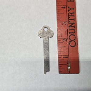 Antique flat steel Long Corbin Uncut Blank key for lock padlocks