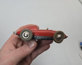 Schuco Micro Racer 1037 Red Porsche Car #1 Antique Wind up Metal