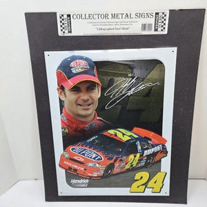 Jeff Gordon 24 Nascar Racing Tin Sign Collector Metal Signs 16x12