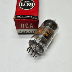 RCA short plate 12AX7A ECC83 tube in box  12AX7