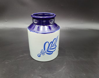 コバルトブルーのキッチンキャニスター/ジャグ、蓋なし陶器