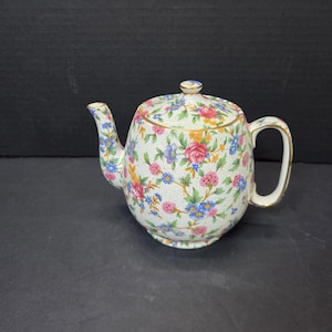 Rare Royal Winton Grimwades  Florence floral Chintz 6 cup Teapot