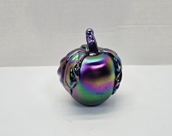 Rare Gibson carnival glass large Apple paperweight sculpture 5"