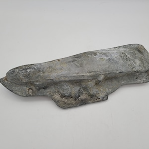 Antique Zinc boat shaped Ice cream mold mould 2 pieces 11 1/2&quot; x 2 1/2&quot;