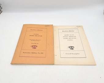 Western electric Single band shortwave sideband radio receiver D-99945 original manuals