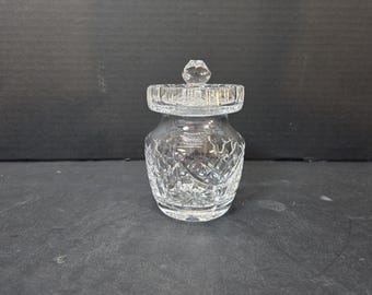 Słoik na miód, dżem, dżem Waterford Lismore, kryształ cięty, z pokrywką