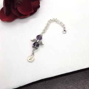 Handmade Guardian Angel & Letter Car Mirror Charm, Beaded Angel Charm Guardian Angel Home Decor Wall Hanging, Best Friends Gift