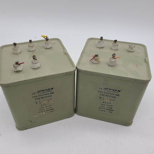 Pair of Jensen Polystyrene capacitors 10, 1, .1, .01 uf 200v type KTTE