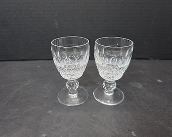Par de copas de cristal tallado para vino de Oporto Waterford Colleen de 9,8 cm (3 7/8") en perfecto estado.