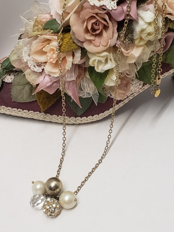 J Crew Beaded Crystal Cluster Necklace 