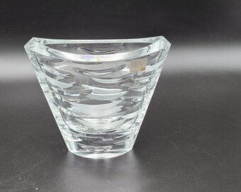 Mikasa Slovania Lead crystal Pocket vase MINT 6 x 7"