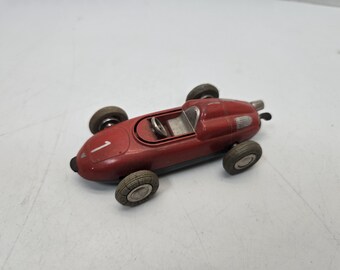 Schuco Micro Racer 1037 Red Porsche Car #1 Antique Wind up Metal