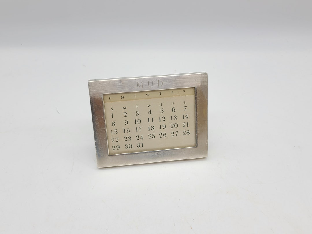Vintage Tiffany & Co Sterling Silver Frame Perpetual Calendar With