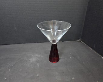 Artland Prescott rubinrött martiniglas med bikakeformad bas 6 3/4"