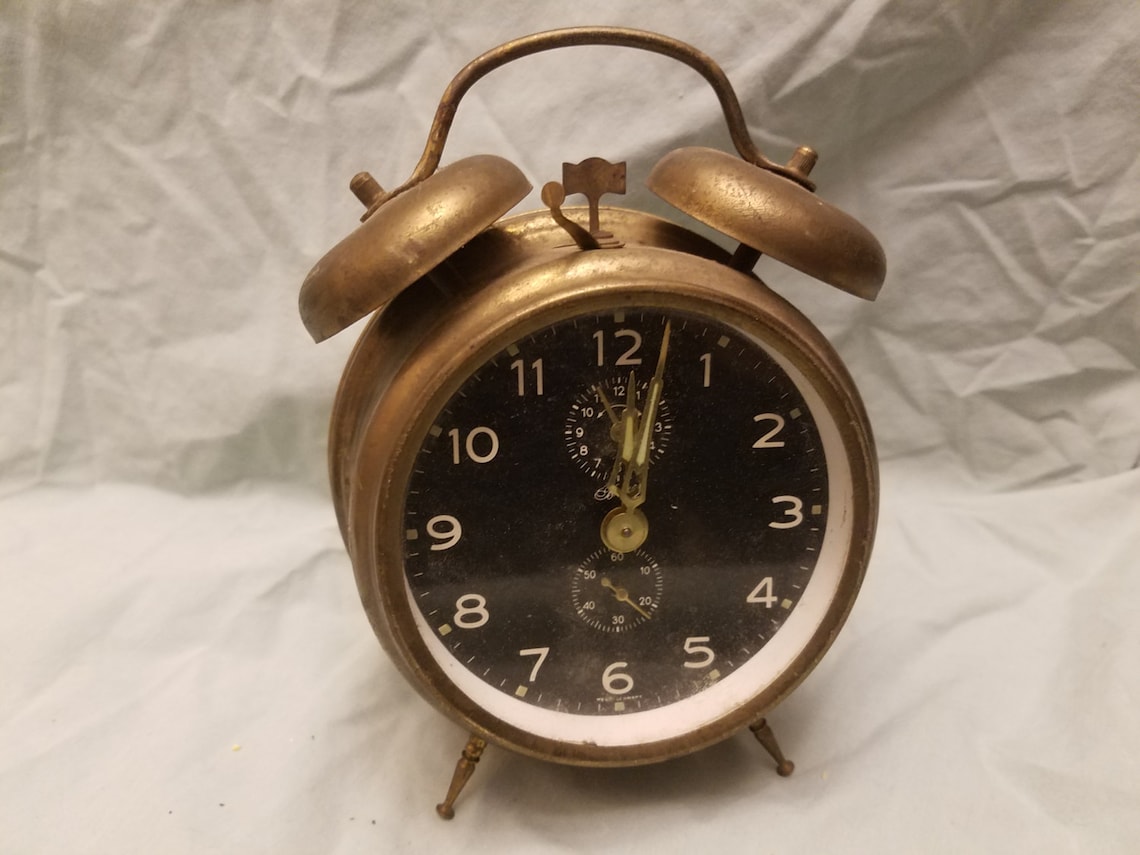 Vintage brass Bradley west germany alarm clock Etsy