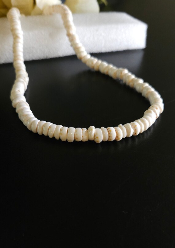 Vintage Tiger Puka Shell Necklace Genuine Hawaiian