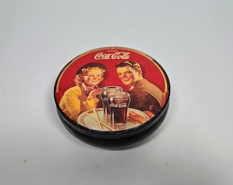 Vintage 1980er Coca-Cola-Blechdose, Bonbondose, 12,7 x 5,1 cm