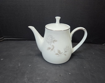 Vintage Noritake Rosay Teekanne NEUwertig