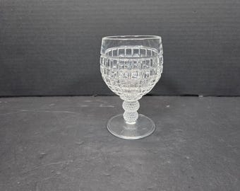 Bicchieri antichi da acqua e vino in cristallo vittoriano Heisey a due sfere, 5 3/8"