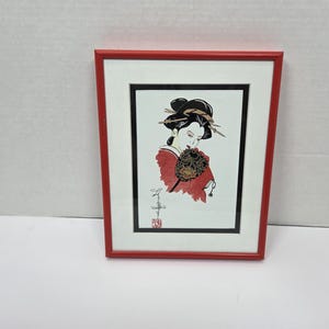 Nice Asian Japanese Hand painted artwork Print 8x10
