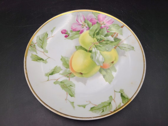 Antique Bavarian Rosenthal Plate With Fruits 3/4