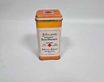 VINTAGE 1986 Johnson & Johnson's Baby Puder 100-jähriges Jubiläum Dose