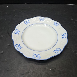 Vista Alegre Ruban Blue Bread & Butter Plate MINT 6 1/4"
