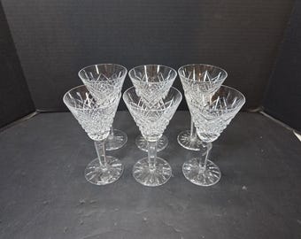 Set van 6 Waterford Templemore 6 1/2" wijnbordeauxrood MINT