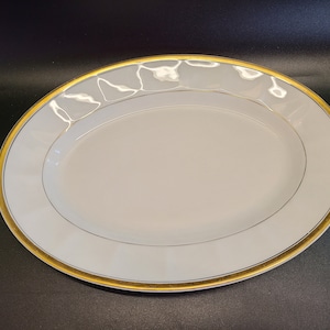 Limoges china USA 12 x 8 1/2  platter 22k gold trim
