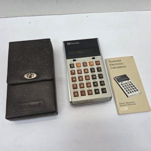 ヴィンテージ ロックウェル 63R 科学計算尺電卓（ケース入り、ブック