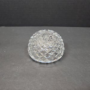 Waterford diamond pattern Dome paperweight signed