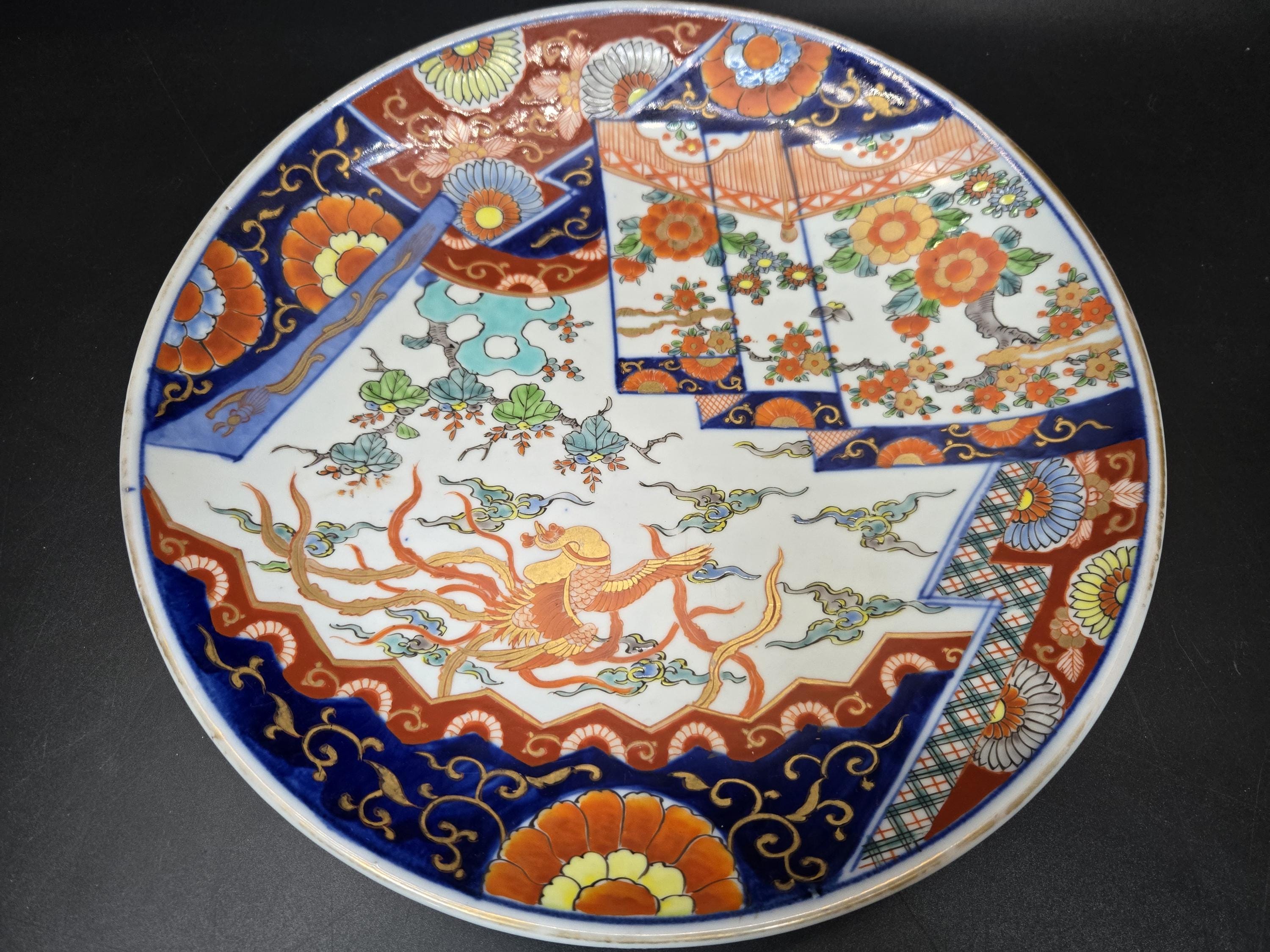 Antique Satsuma Imari Japanese Large Plate/charger 12