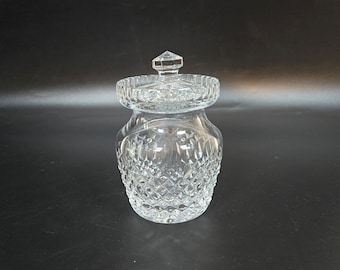 Waterford Alana geslepen kristallen jam/gelei mosterdmarmeladepot 5" met deksel MINT