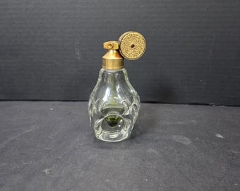 Antique art glass perfume bottle  Marcel Franck atomizer, Great shape 6"