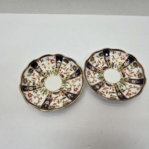 Pair of Royal Crown Derby Imari pattern Demitasse Saucers only