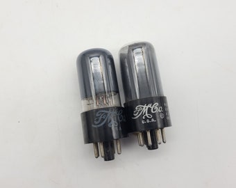 Pair of FM Co RCA made smoked glass 6V6GT Tubes